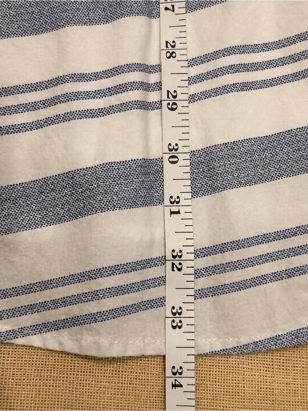 Jun & Ivy Blue & White Striped Sundress, Cottagecore Nautical Cotton Blend Sz XS - Picture 12 of 16